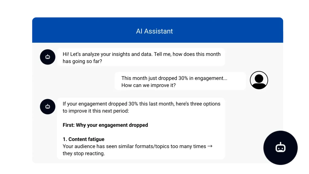 Asking the Measurable AI assistant questions about marketing results